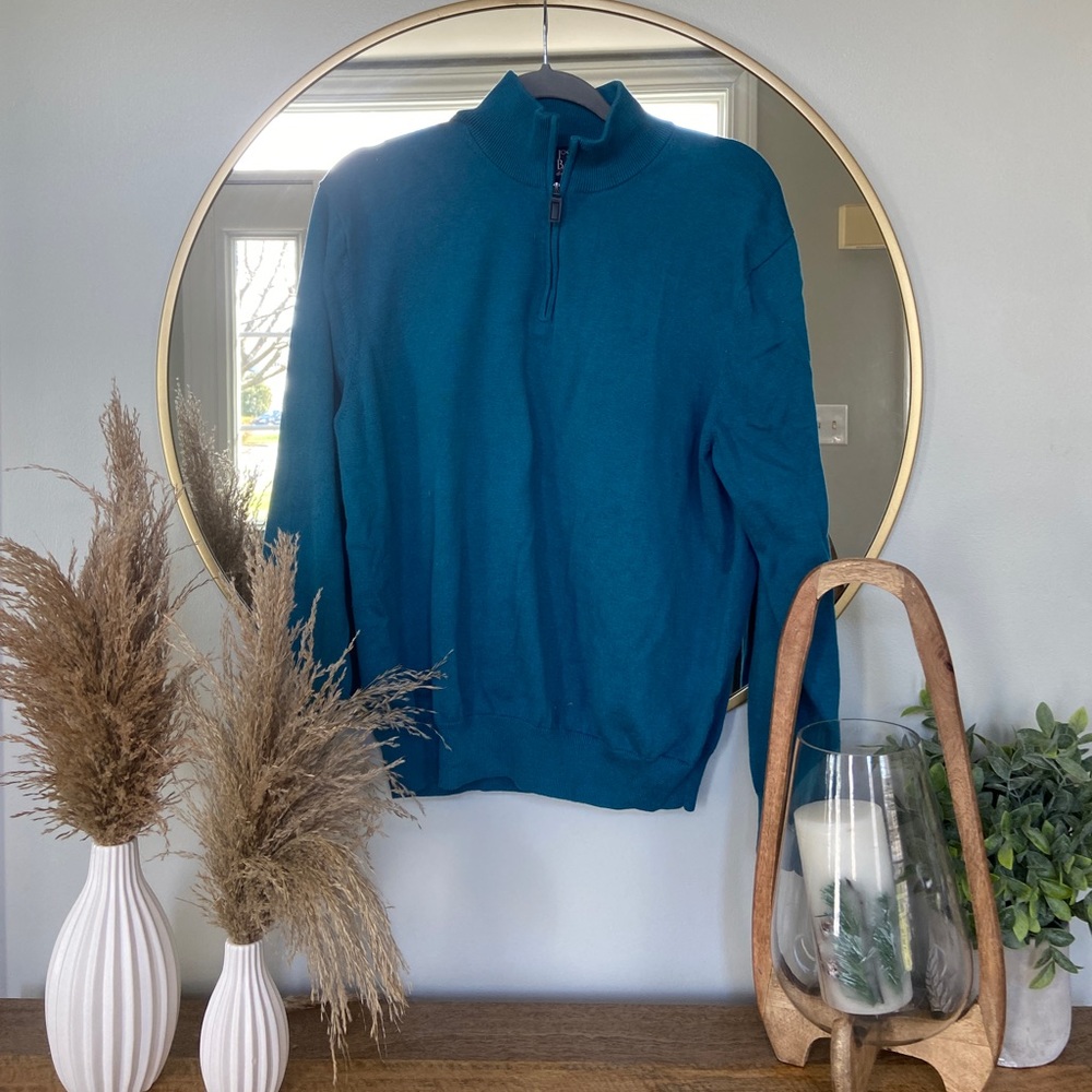 teal quarter zip